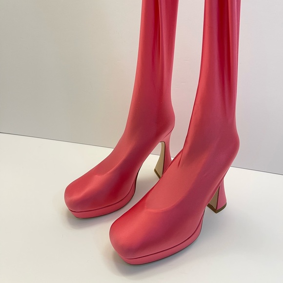JEFFREY CAMPBELL Pantalones Platform Fuchsia Boots Size 6 - Picture 10 of 13